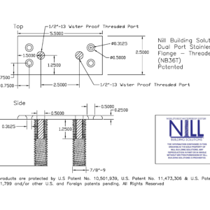 Dual Port Stainless Flange -Threaded (NB36T) 2023-Model