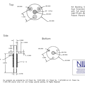 (NB17FLB3-8) -Dual Extended Bolt with full length through bore and grabbing barbs_2023-Model