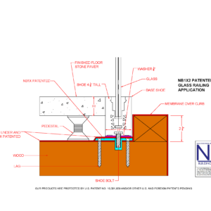 NB1X2 GLASS RAILING Application w curb