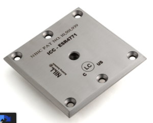 Metal plate with patent and identification markings